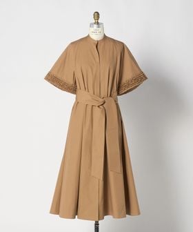 DRAWER/SPRING2 フリルスリーブスタンドカラーワンピース/ワンピース