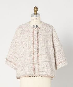 DRAWER/SUMMER ツイードノーカラージャケット/ノーカラージャケット
