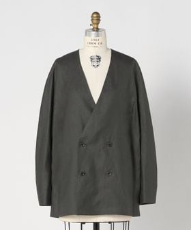 DRAWER/SPRING2 ノーカラーダブルジャケット/ノーカラージャケット