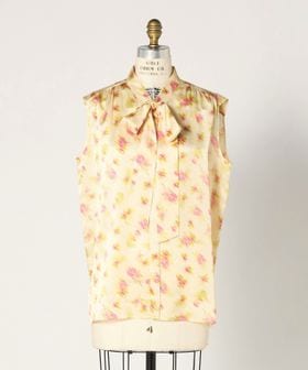 DRAWER/SUMMER プリントリボンノースリーブブラウス/シャツ / ブラウス