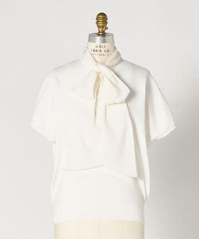 DRAWER/M.SUMMER ロングボウタイショートスリーブニット/ニット / セーター