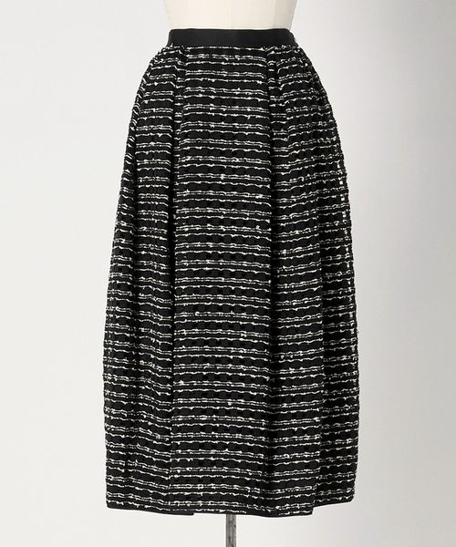 DRAWER/SUMMER ツイードタックギャザースカート/ミモレ / ロング