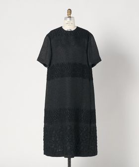 DRAWER/SUMMER フラワージャガードショートスリーブドレス/ワンピース