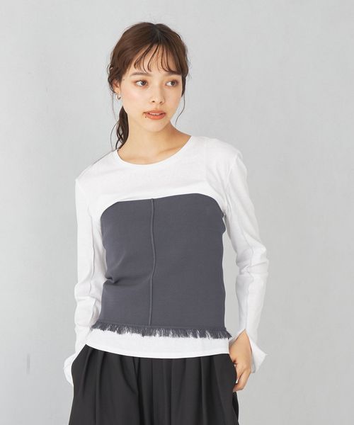 EMMEL REFINES シアーシャツ グリーン FREE EMMEL REFINES（エメルリファインズ）の「＜EMMEL REFINES＞EM