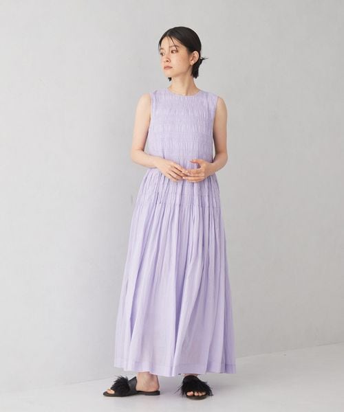 【新品未使用】ne Quittez pas ロングドレス ユナイテッドアローズ ne Quittez pas＞ギャザーネック ドレス