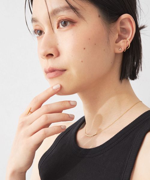 ブルーヒュメ　イヤカフ 14KGP】ニュアンスダブルラインバイカラーイヤーカフ – ChooMia