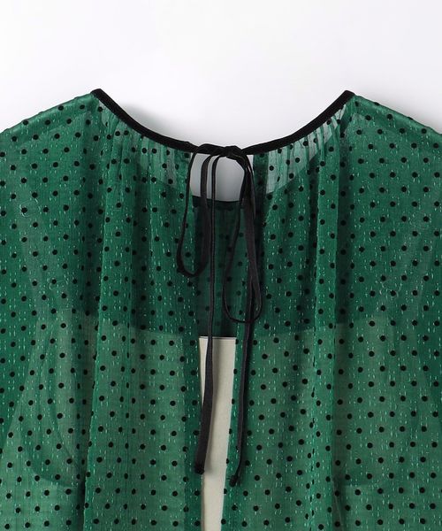 kaene＞フロッキードット ティアード ワンピース＜Select by