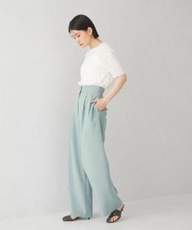 EMMEL REFINES＞EM ハイウエスト タック ワイドパンツ