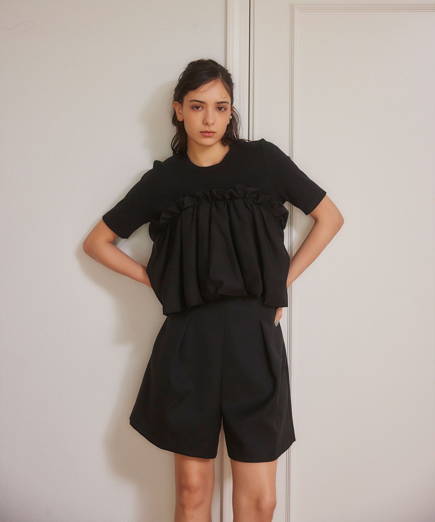 EMMEL REFINES＞EM スソバルーン ドッキング Tシャツ