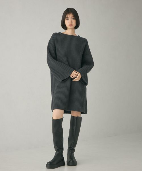 EMMEL REFINES  フィット＆パフィー シェイプ ニットワンピース 6600024F0262_l1_a005.jpg