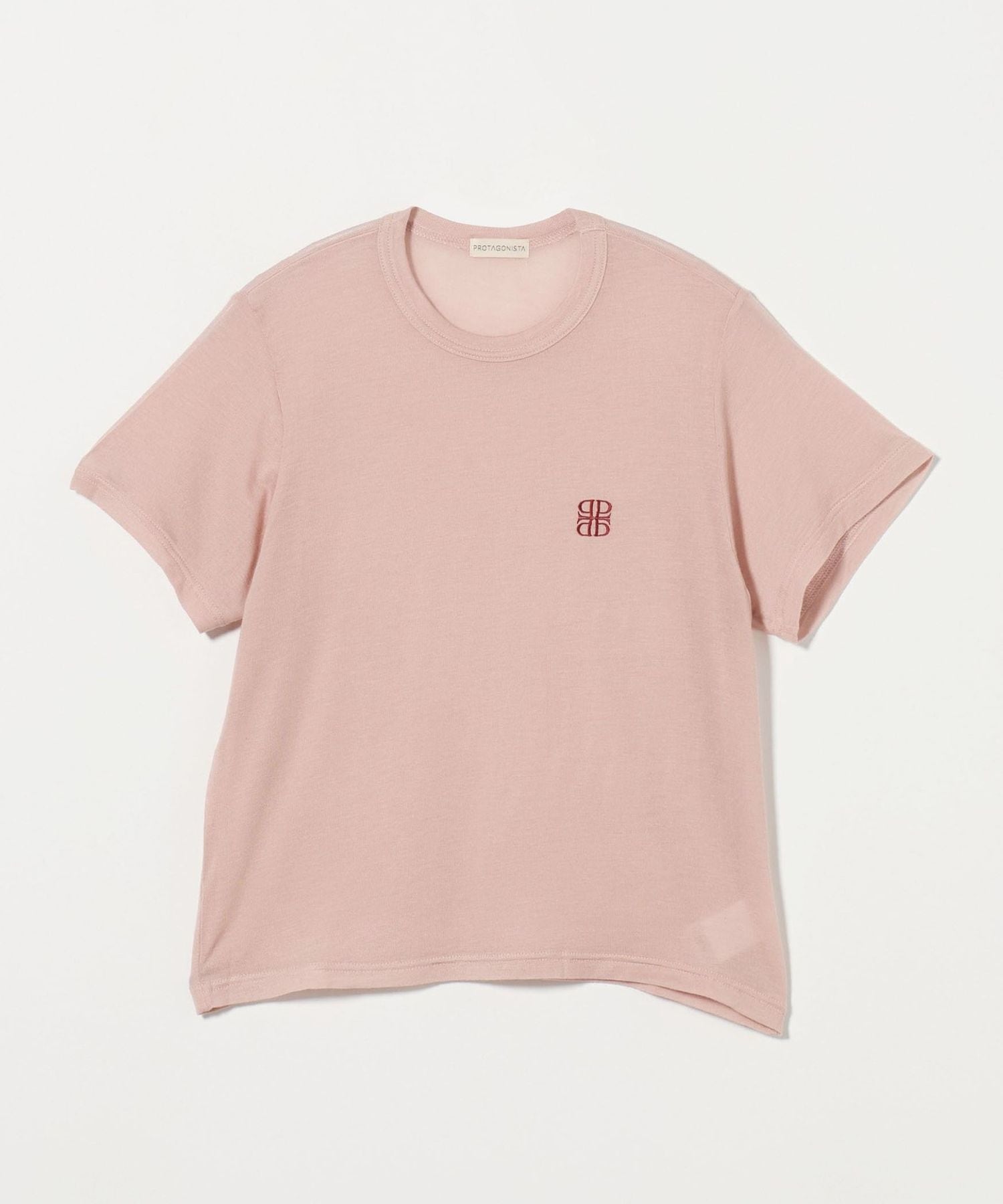 PROTAGONISTA＞ロゴ シシュウ トロミ Tシャツ＜ Select by EMMEL