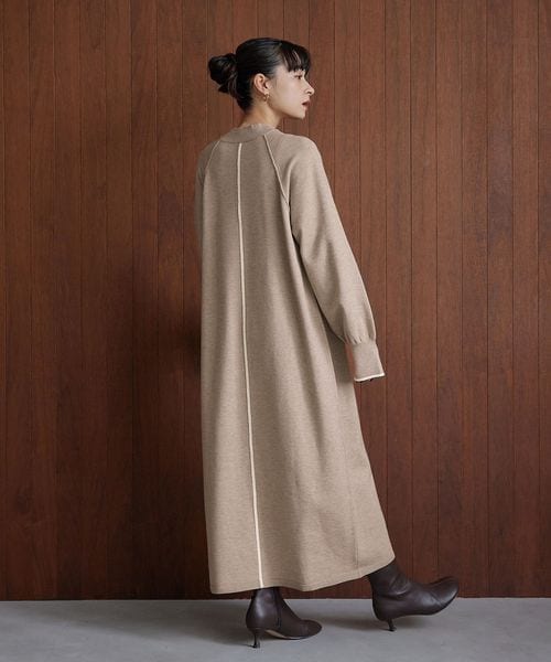 EMMEL REFINES/＜EMMEL REFINES＞EM ハイショク ニット ロング ワンピース/ワンピース