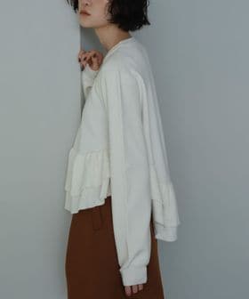 EMMEL REFINES/＜EMMEL REFINES＞EM スソダブルフリル ニットプルオーバー/ニット / セーター