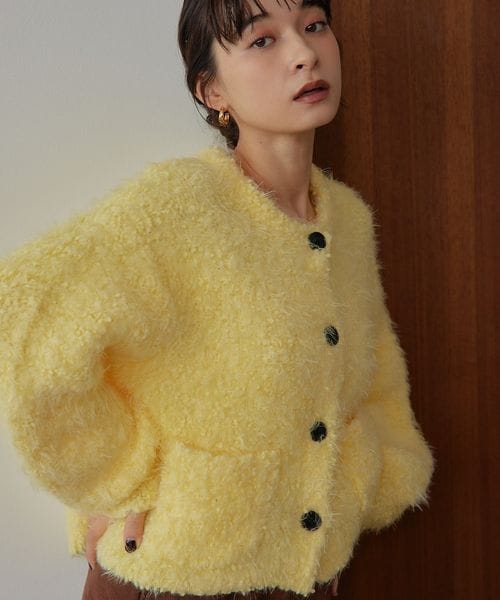 EMMEL REFINES/＜EMMEL REFINES＞EM ポコスラブ フラッフィー カーディガン/カーディガン / ボレロ