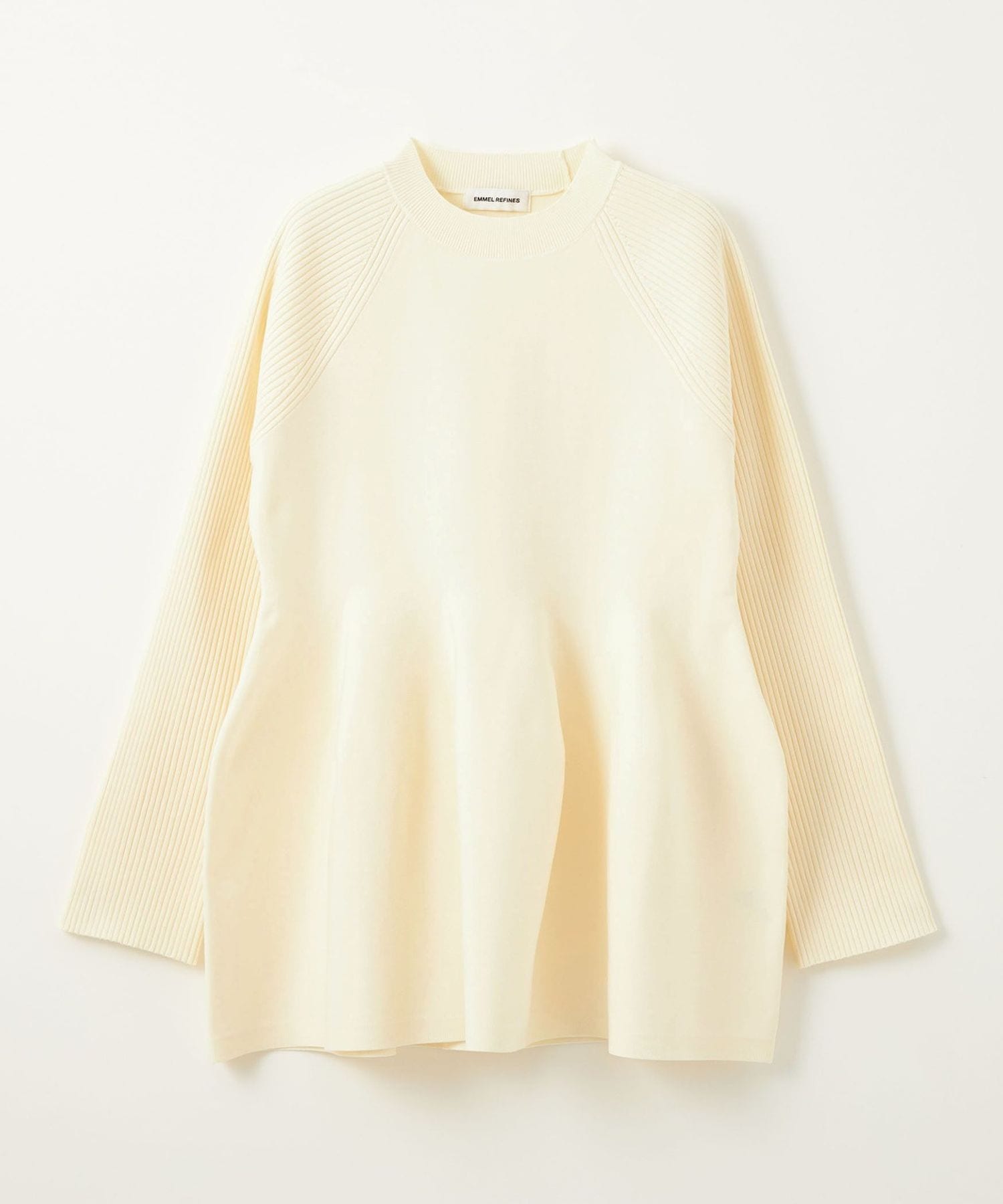 シェリエペプラムニットブラウン シェリエsheller ペプラムニット BROWN