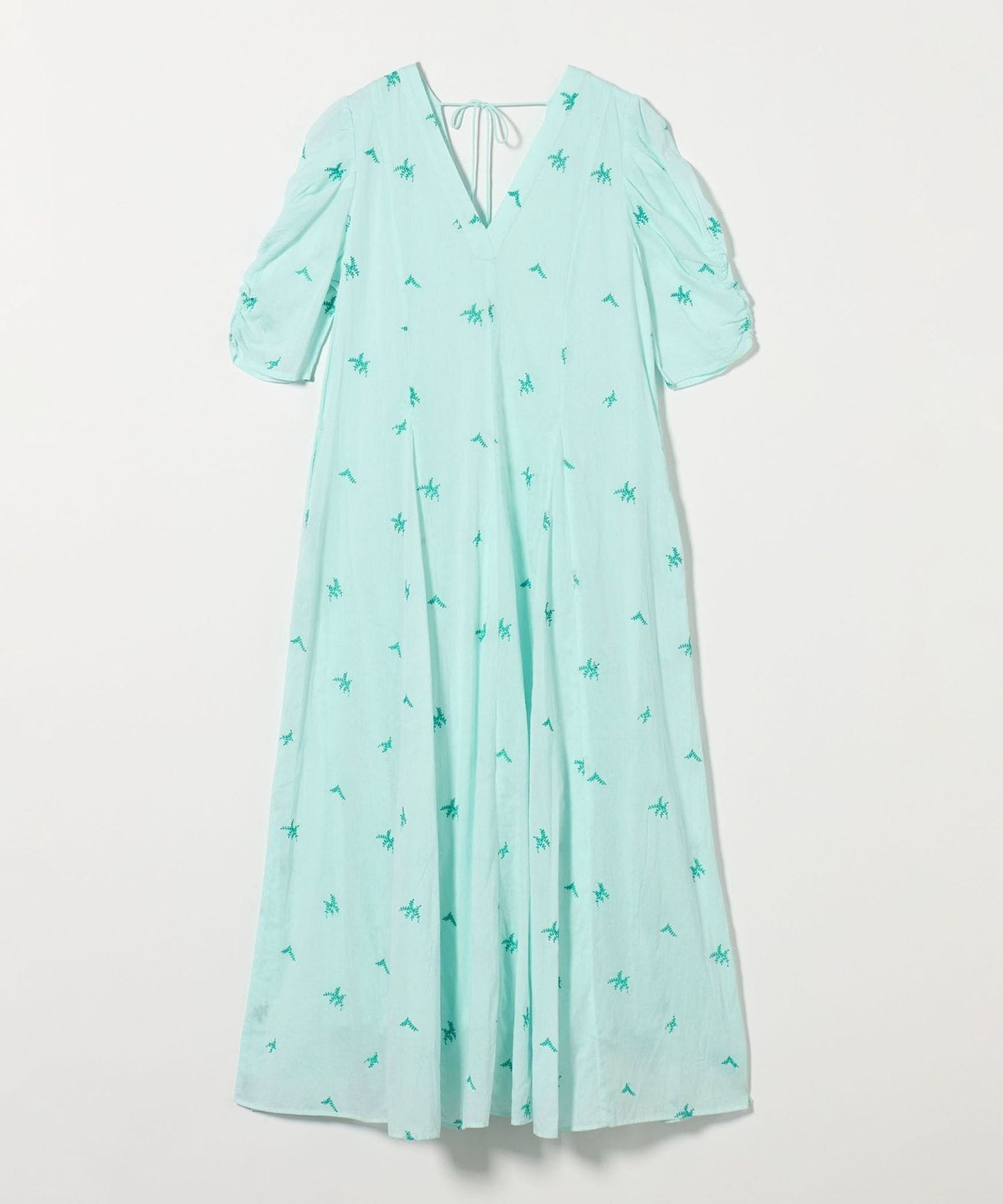 ne Quittez pas＞リーフシシュウ ギャザースリーブ ワンピース＜Select