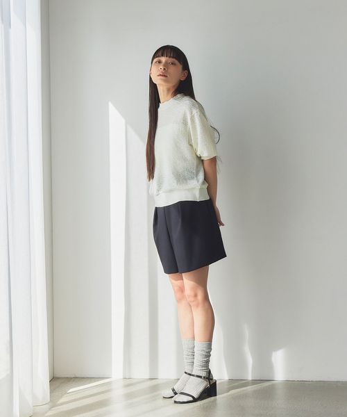 新品タグ付 EMMEL REFINES EM Wクロスハイウエストショートパンツ UNITED ARROWS LTD. OUTLET｜<EMMEL REFINES>EM Wクロス ハイ