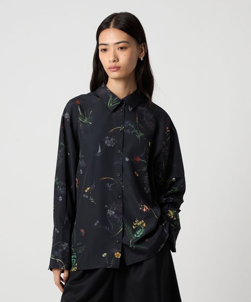 EMMEL REFINES シアーシャツ グリーン FREE EMMEL REFINES＞EM シアー ロングシャツ