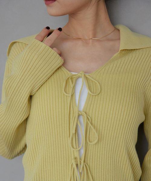 EMMEL REFINES/＜EMMEL REFINES＞EM フロントリボン エリツキ ニット/ニット / セーター