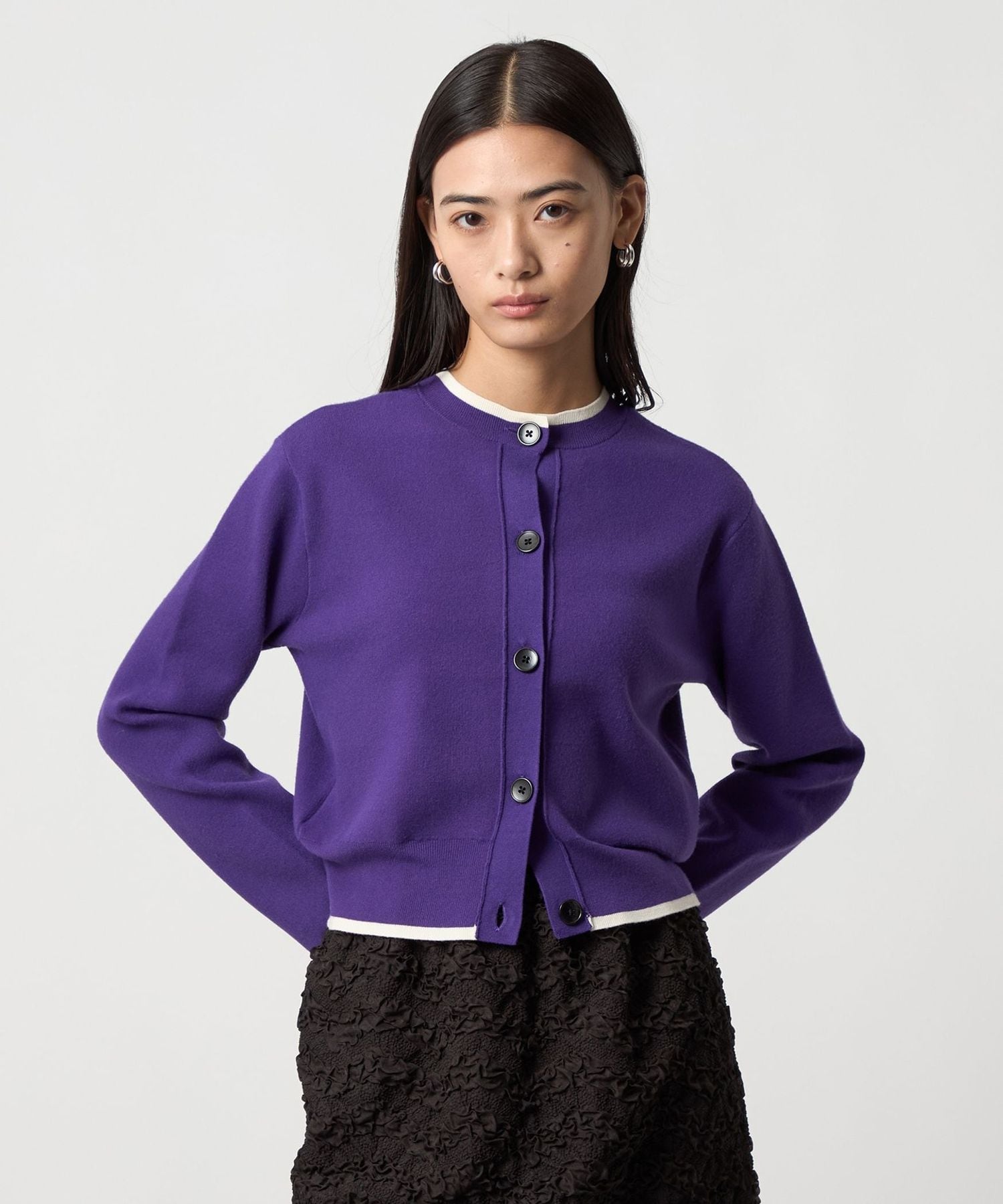 【美品】エヴリディアイライク モヘヤ ニット ブルー ②ドゥーズィーエムクラス 美品 エブリデイアイライク モヘヤ クルーネック ニット ブルー