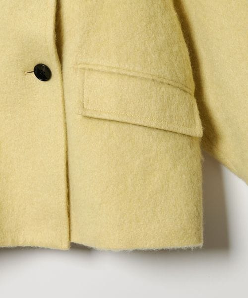 EMMEL REFINES スタンド ショートコート(ネイビー) EMMEL REFINES＞EM スタンドネック ミディアム コート