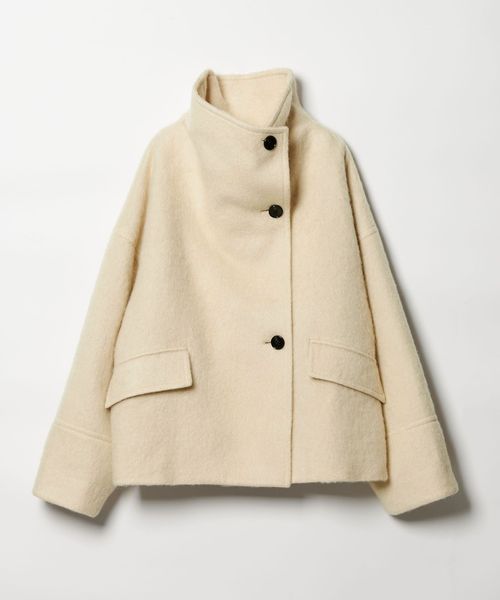 EMMEL REFINES＞EM スタンド シャギー ショートコート