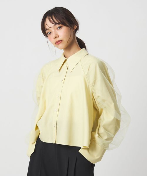 EMMEL REFINES/＜EMMEL REFINES＞EM チュールレイヤー ミニエリ シャツ/シャツ / ブラウス