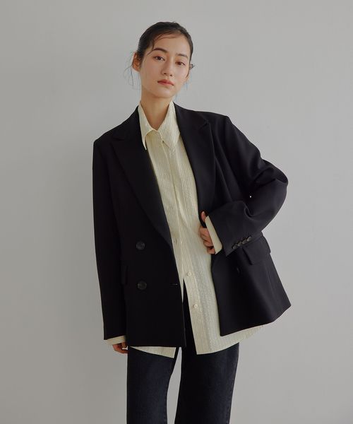 EMMEL REFINES/＜EMMEL REFINES＞EM TRダブルクロス ジャケット/テーラードジャケット