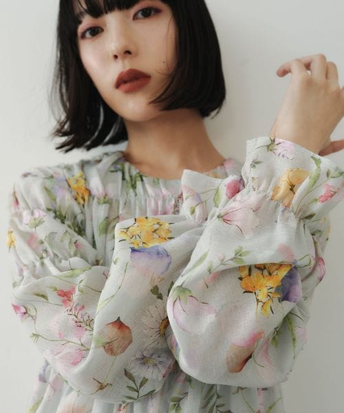 EMMEL REFINES/＜EMMEL REFINES＞EM フラワーシャーリング チュニック/シャツ / ブラウス