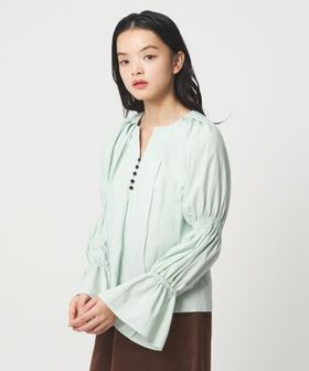 EMMEL REFINES/＜EMMEL REFINES＞EM フロントボタン ソデシャーリング ブラウス/シャツ / ブラウス
