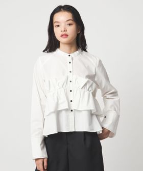 EMMEL REFINES/＜EMMEL REFINES＞EM バンドカラー フリルシャツ/シャツ / ブラウス