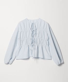 EMMEL REFINES/＜EMMEL REFINES＞EM コードレーン リボンギャザー ブラウス/シャツ / ブラウス