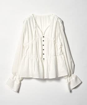 EMMEL REFINES/＜EMMEL REFINES＞EM ストライプ ギャザー ブラウス/シャツ / ブラウス