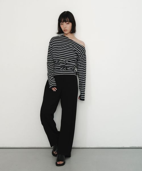 EMMEL REFINES/＜EMMEL REFINES＞EM センタープレス トロミ パンツ/スラックス