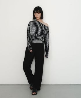 EMMEL REFINES/＜EMMEL REFINES＞EM センタープレス トロミ パンツ/スラックス