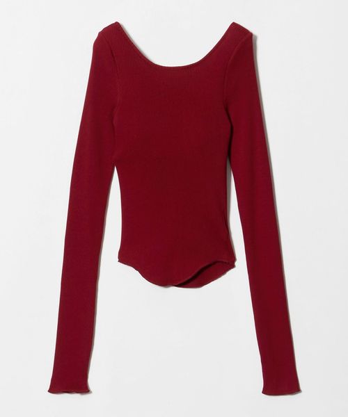 EMMEL REFINES/＜PALM＞カップイン ボートネック リブトップス＜Select by EMMEL REFINES＞/Tシャツ / カットソー