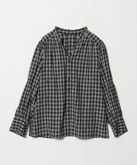 EMMEL REFINES/＜EMMEL REFINES＞EM ソデギャザー キーネック チェックシャツ/シャツ / ブラウス