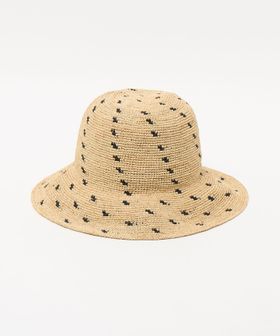 EMMEL REFINES/＜CONTROL FREAK＞ラフィア ドット ラインハット＜ Select by EMMEL REFINES ＞/ハット