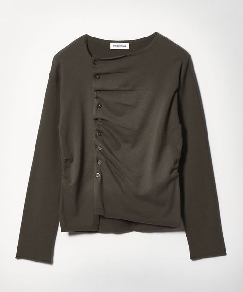 EMMEL REFINES/＜EMMEL REFINES＞EM アシメタック ボタン カーディガン/カーディガン / ボレロ