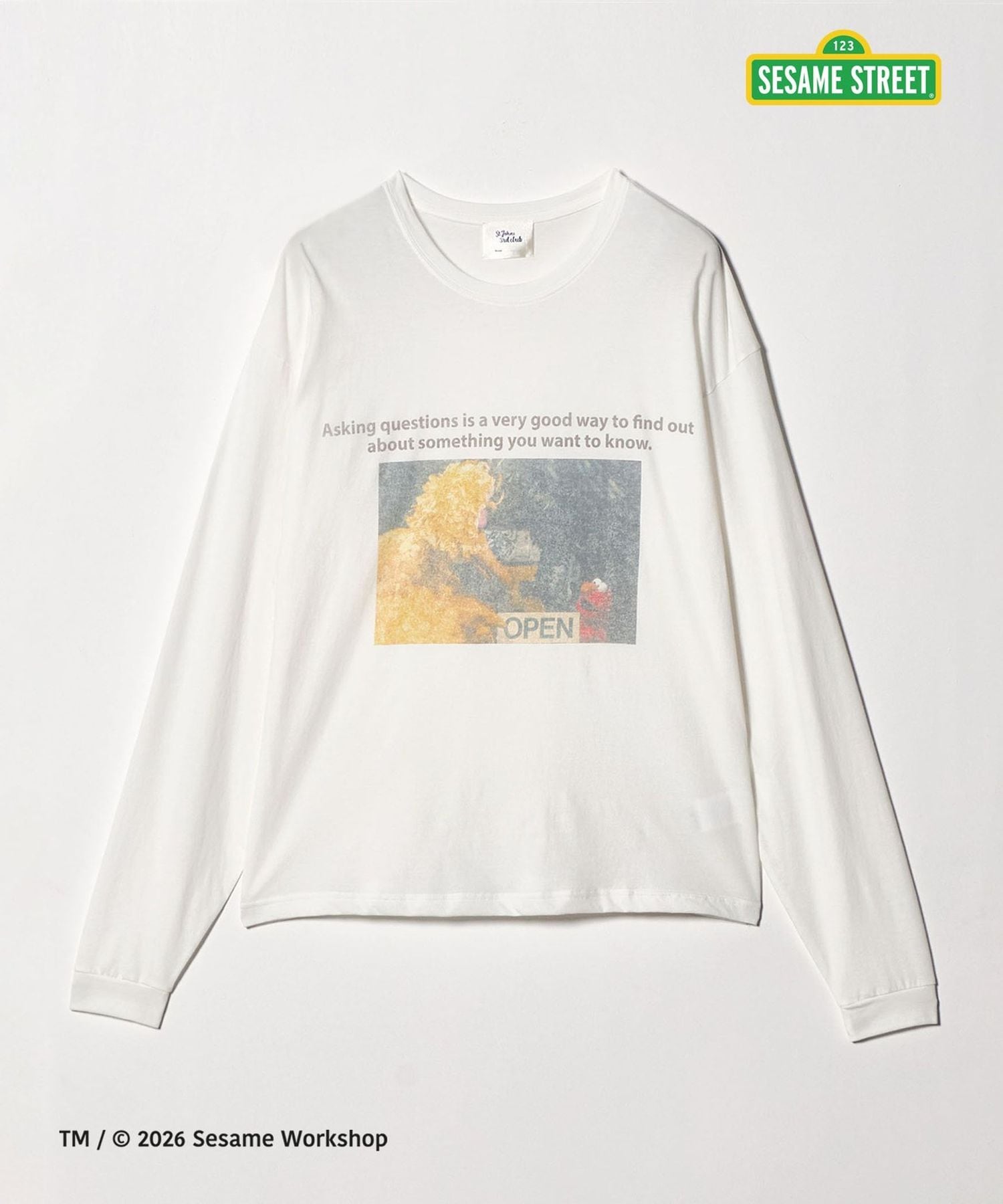 超高級★極美品◎ユナイテッドアローズアンドサンズ　ロングスリーブTシャツ ST.JOHNS 3RD CLUB＞セサミストリート ロングスリーブ Tシャツ 2