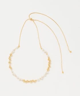 kaene/＜kaene＞フェイクパール × メタルビーズ ネックレス＜Select by EMMEL REFINES＞/ネックレス