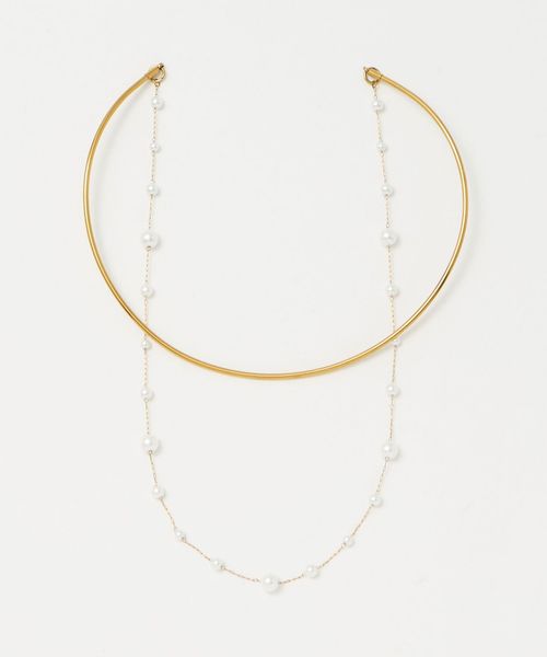 kaene/＜kaene＞ドロップレット フェイクパール ２レン ネックレス＜Select by EMMEL REFINES＞/ネックレス