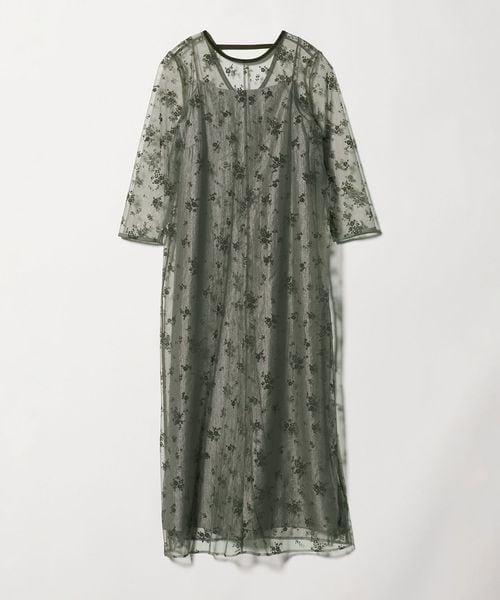 kaene/＜kaene＞フロッキーサテン 2WAY ワンピース オリーブ＜ Select by EMMEL REFINES ＞/ドレス