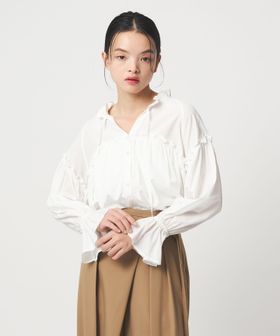 EMMEL REFINES/＜EMMEL REFINES＞EM フリルギャザー スキッパー ブラウス/シャツ / ブラウス