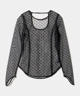 ANDRESD/＜ANDRESD＞シアードット ロングスリーブ トップス＜ Select by EMMEL REFINES ＞/シャツ / ブラウス