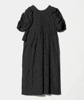 ANDRESD/＜ANDRESD＞バブルスリーブ ジャガード ワンピース＜ Select by EMMEL REFINES ＞/ワンピース