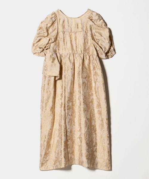 ANDRESD/＜ANDRESD＞ANDRESD バブルスリーブ ジャガード ワンピース＜ Select by EMMEL REFINES ＞/ドレス