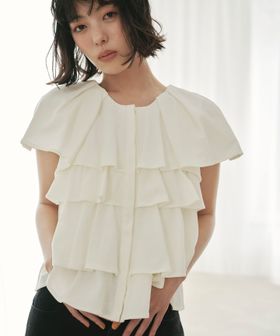 EMMEL REFINES/＜EMMEL REFINES＞EM ティアードフリル カットソー トップス/Tシャツ / カットソー