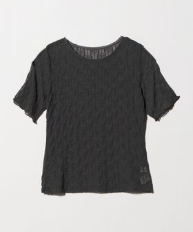 EMMEL REFINES/＜EMMEL REFINES＞EM ウェーブシアー クルーネック 5スリーブ/Tシャツ / カットソー