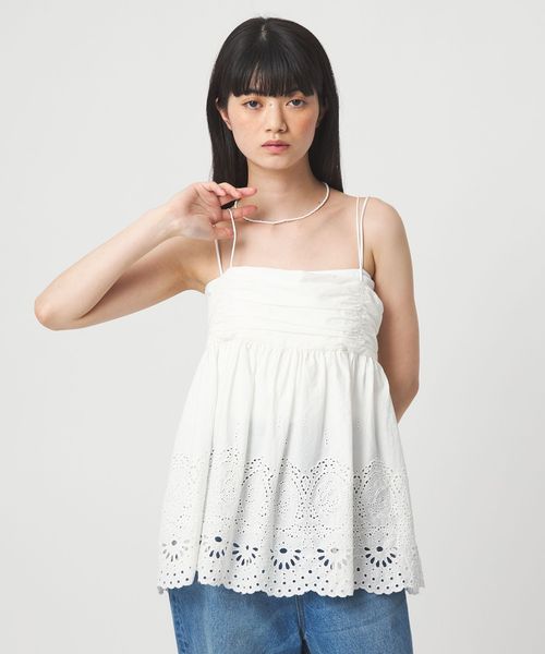EMMEL REFINES/＜EMMEL REFINES＞EM スカラ シシュウ キャミ/シャツ / ブラウス